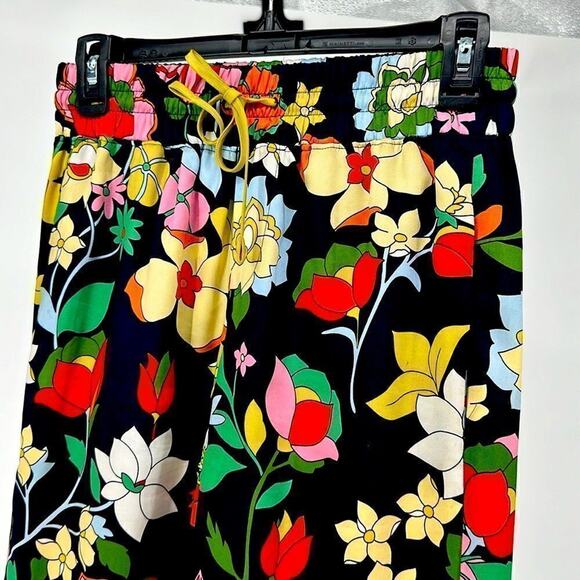 Woman’s kate spade new york XXS Flower Bed Twill Pants Flower Patterns Wide Leg - Picture 4 of 14
